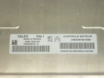 ECU Valeo V34.1 Citroën Peugeot 9666591380 1943XS - Afbeelding 2