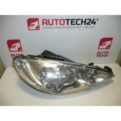 P-koplamp Peugeot 206 H7+H7 9628666780 6205S9